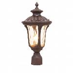 Livex
7655-58
1 Light IB Outdoor Post Lantern Hand Blown Light Amber Water Glass Imperial Bronze
